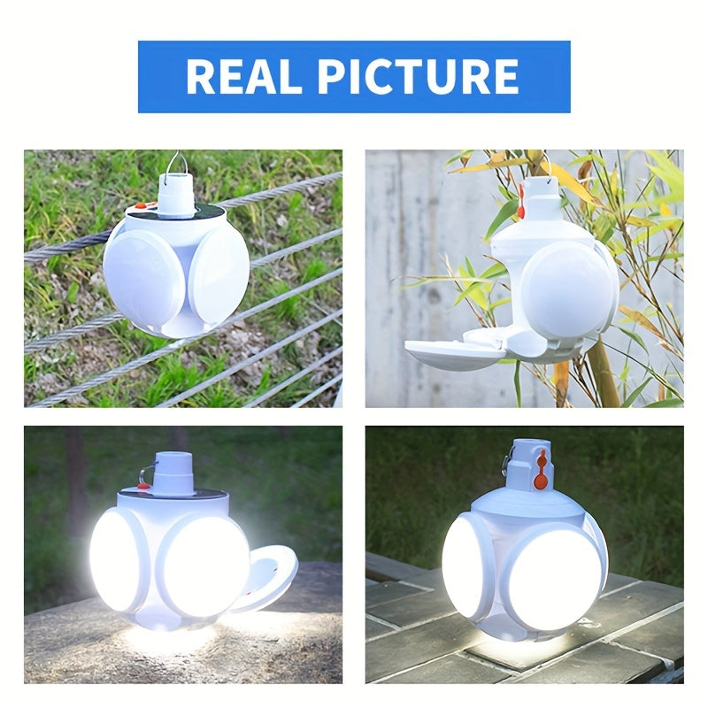 Skorter | SolarFold - Portable USB Rechargeable LED Camping Light, Ideal