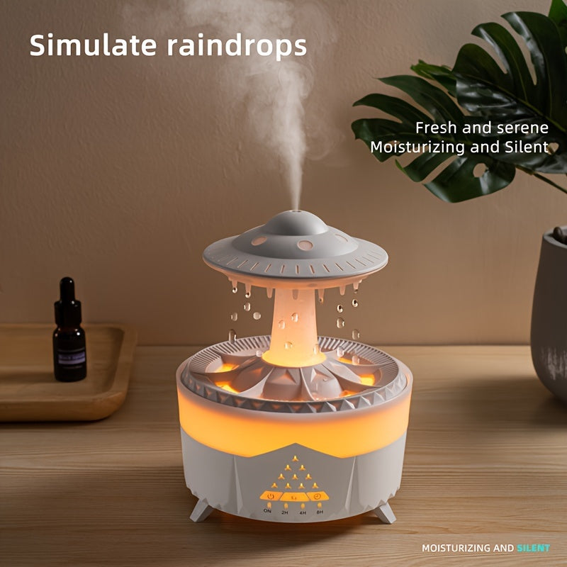 Skorter | Relaxing Raindrop Aromatherapy Essential Oil Diffuser - LED Light & Humidifier