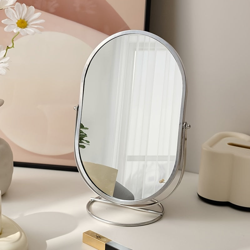 Skorter | 360° Rotating Makeup Mirror – Iron Frame, Compact and Portable, No Power Needed
