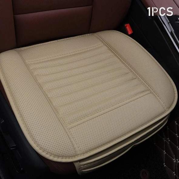 Skorter | Leather Bamboo Charcoal Car Seat Cushion-Absorbing odor(Four Seasons Universal)