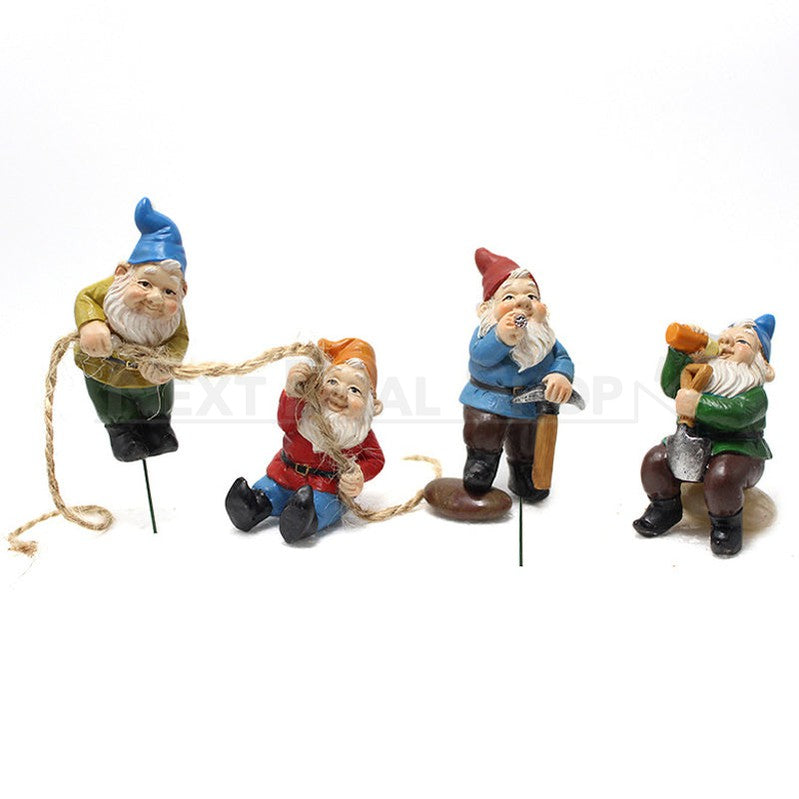 Skorter | 4 pcs Resin Gnome Garden Decoration