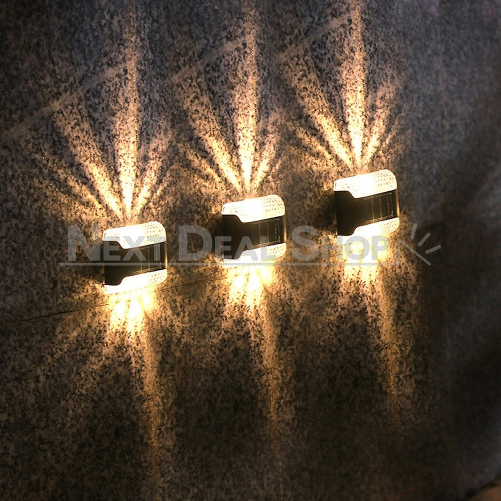 Skorter | 4 Pcs - Solar Powered Up & Down Garden Wall Light