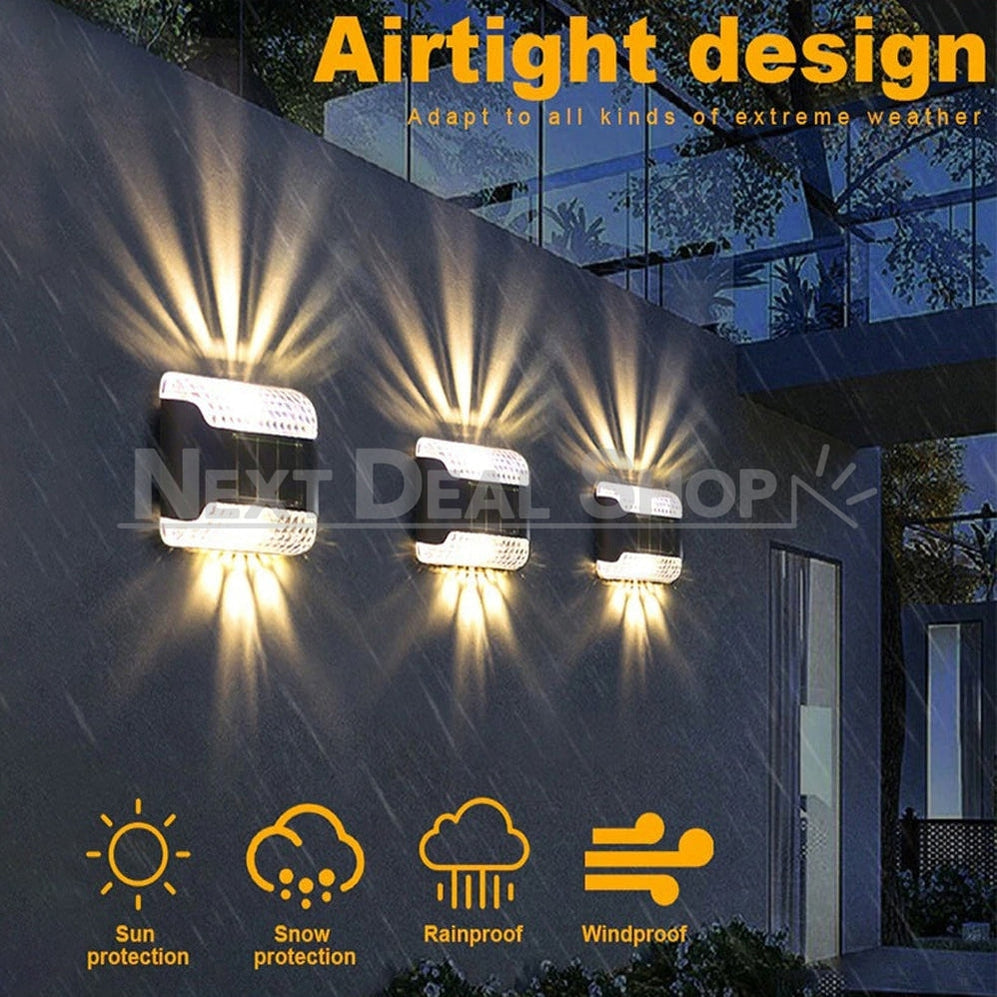 Skorter | 4 Pcs - Solar Powered Up & Down Garden Wall Light