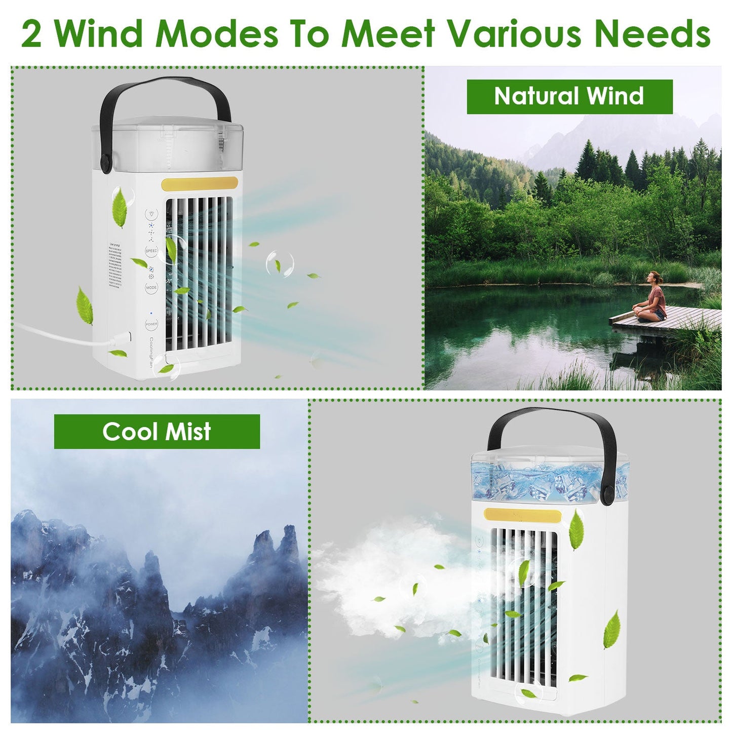 Skorter | 4-in-1 Steam-Generating Water Cooler Water Mist Cooling Fan