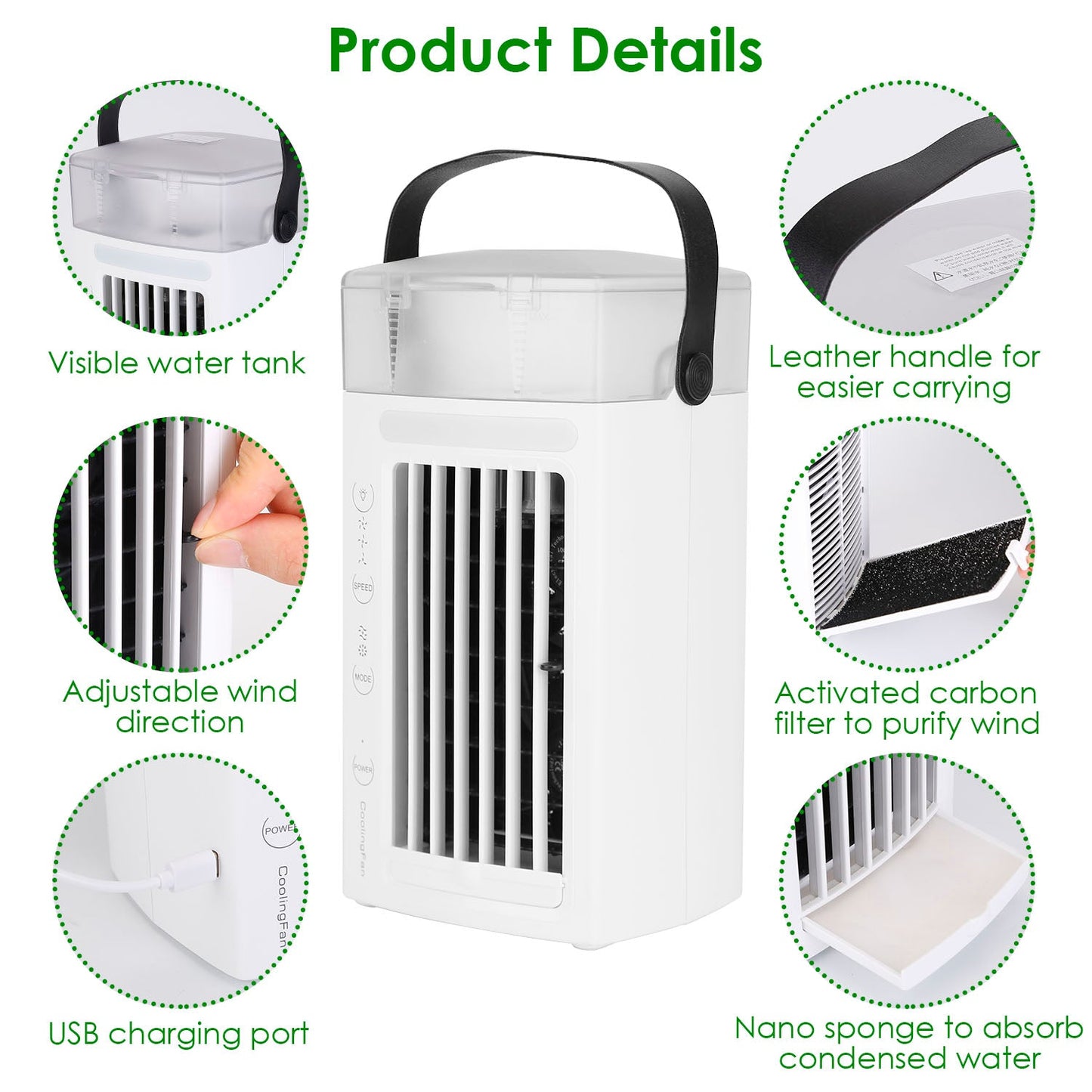 Skorter | 4-in-1 Steam-Generating Water Cooler Water Mist Cooling Fan