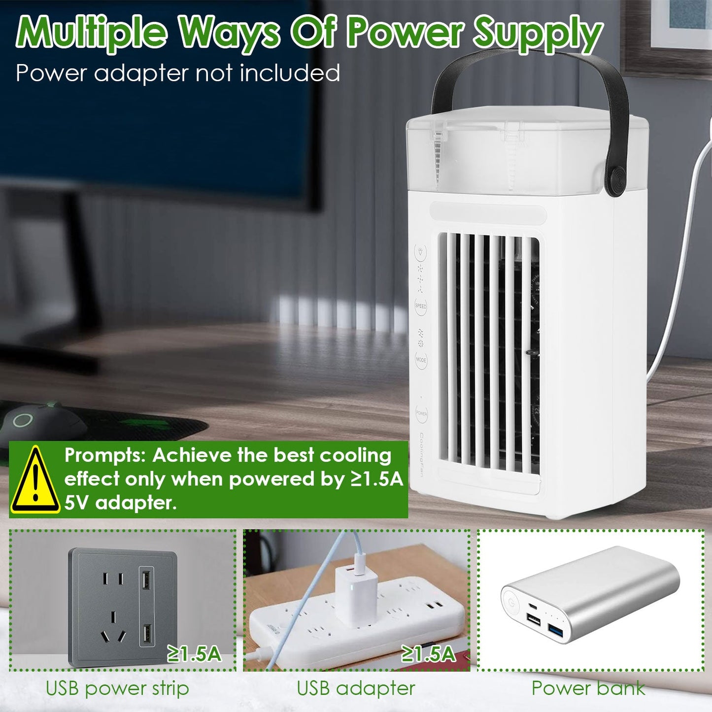 Skorter | 4-in-1 Steam-Generating Water Cooler Water Mist Cooling Fan