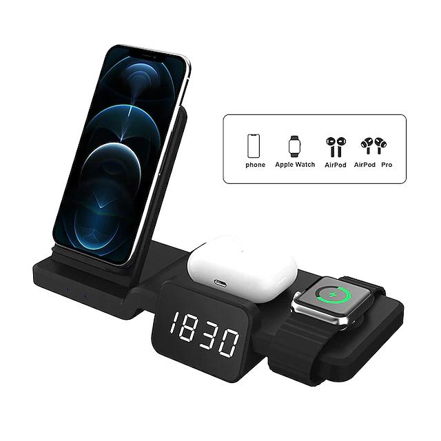 Skorter | 4-in-1 Wireless Charger with LED Digital Clock