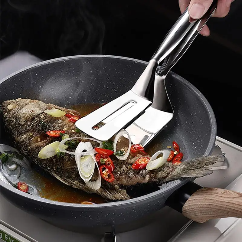 Skorter | Stainless Steel Double-Sided Cooking Spatula Clamp Tool