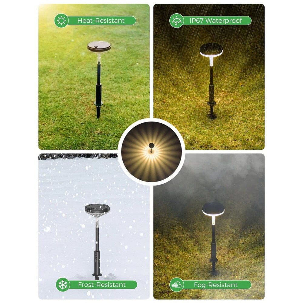 Skorter | 4-Pack: Warm White Solar Powered Lantern with 3 Light Modes