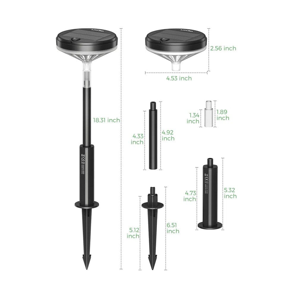 Skorter | 4-Pack: Warm White Solar Powered Lantern with 3 Light Modes