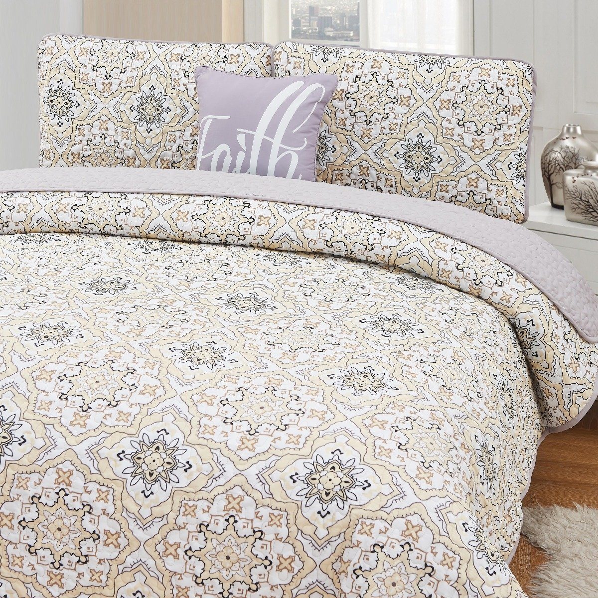 Skorter | 4-piece set: Printed pattern quilt set