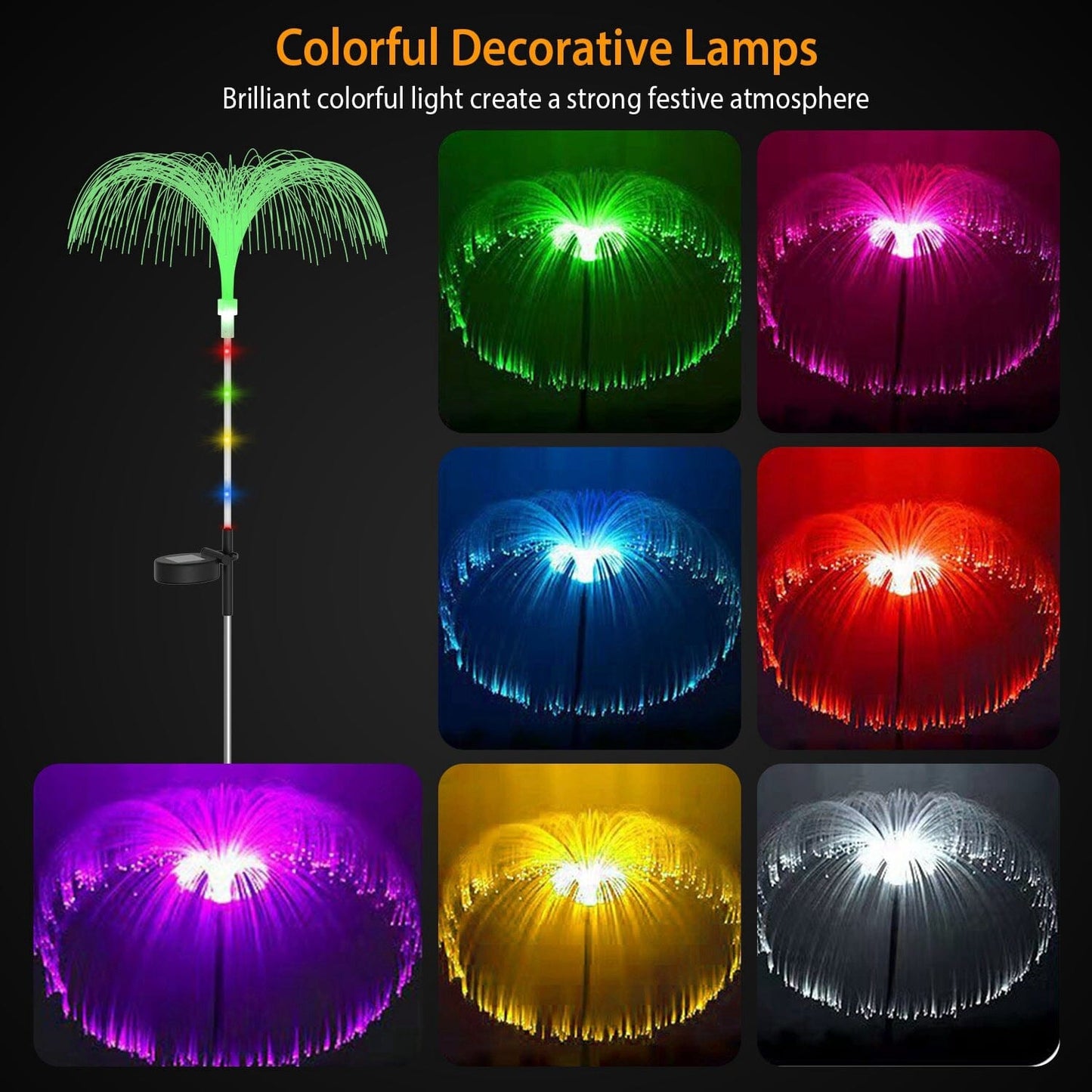 Skorter | 4-Piece: Solar-Powered Jellyfish Lights