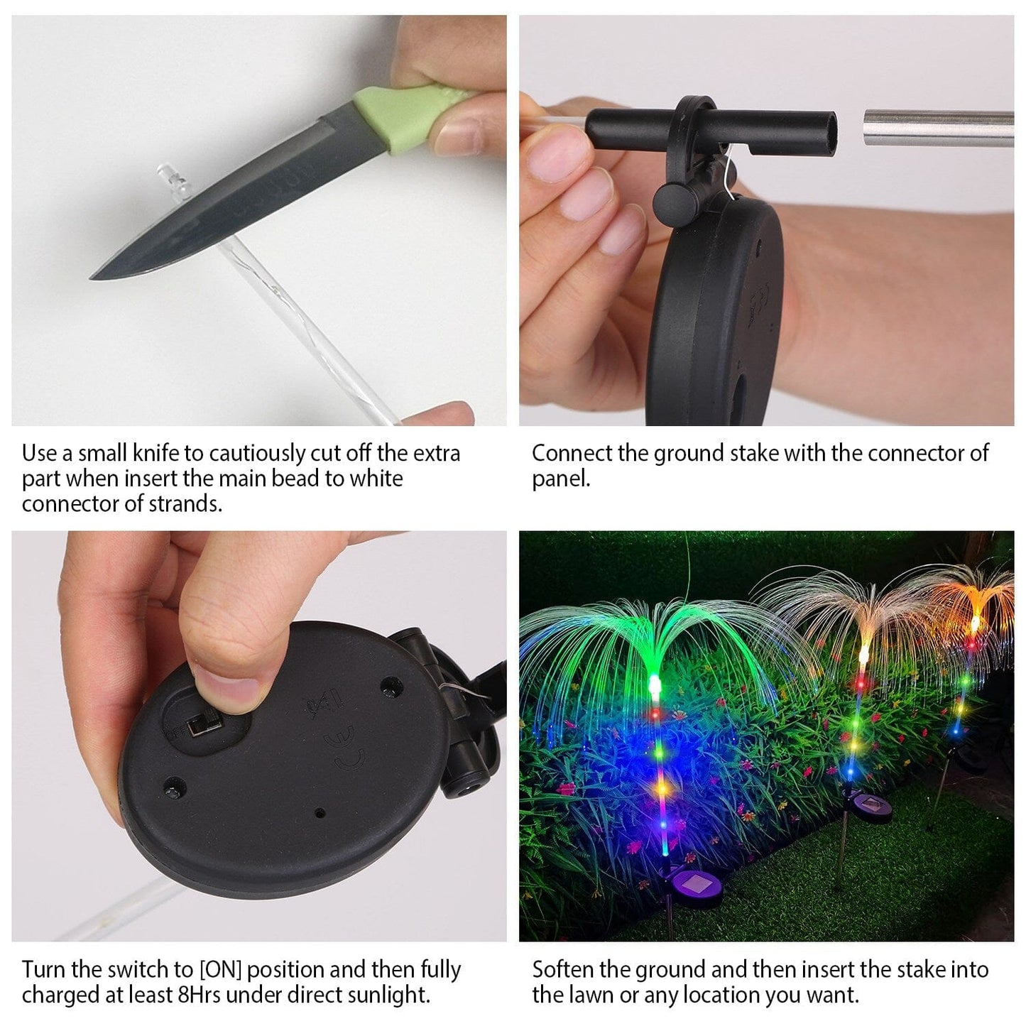 Skorter | 4-Piece: Solar-Powered Jellyfish Lights