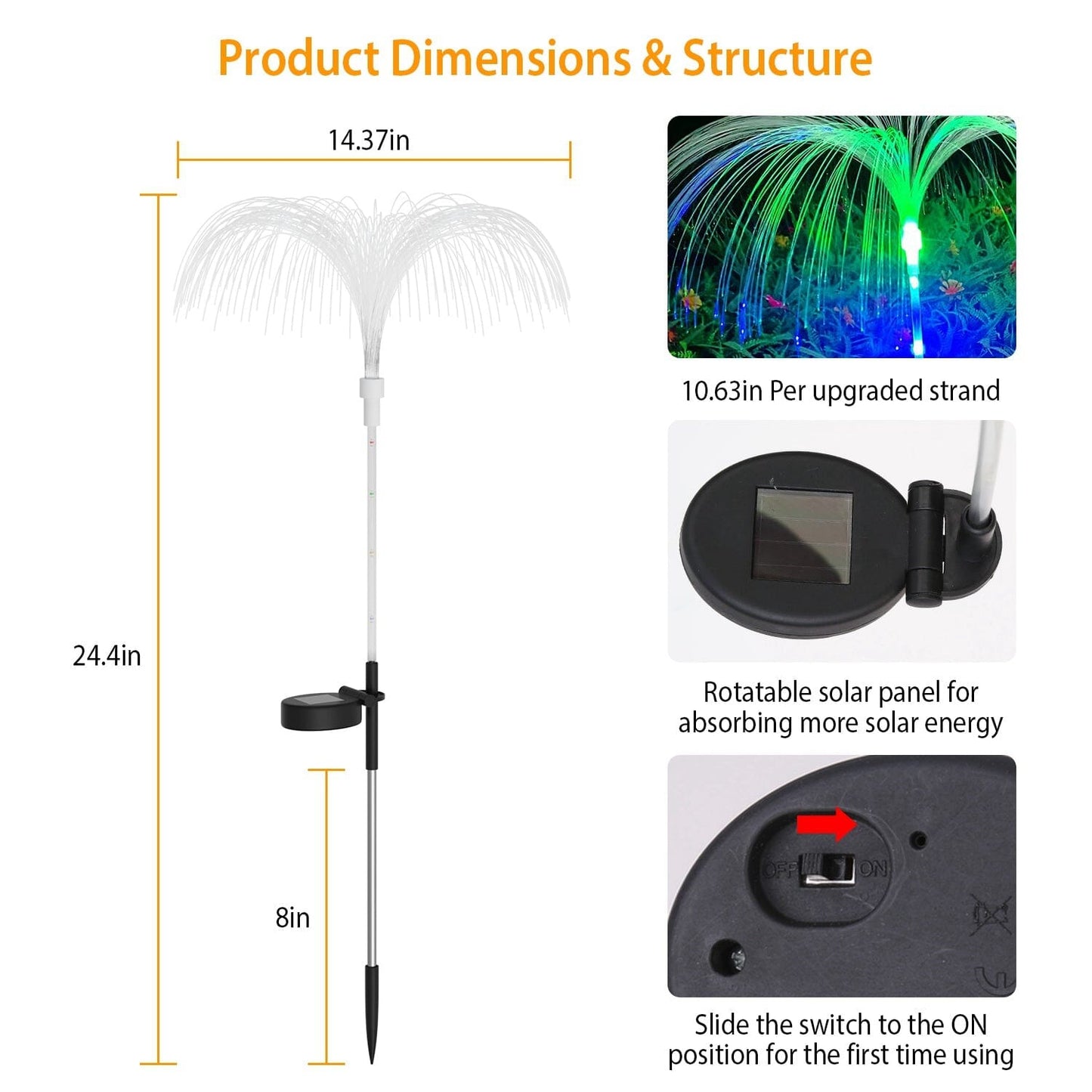 Skorter | 4-Piece: Solar-Powered Jellyfish Lights