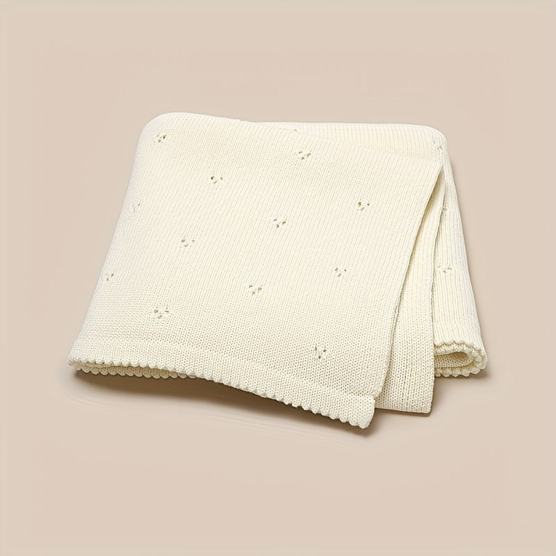 Skorter | Baby Knitted Solid Color Blanket, Stroller Cover Air-Cooled Blanket Easter Gift, Halloween, Christmas Gift