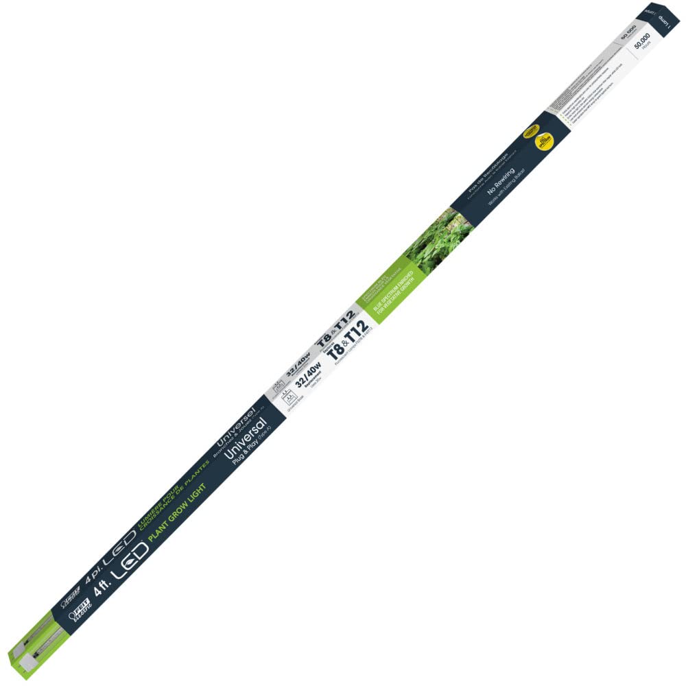 Skorter | Fat Electric 4' Plant Grow Led Tubular Bulb - 1 Pack, Ideal For Indoor Gardening