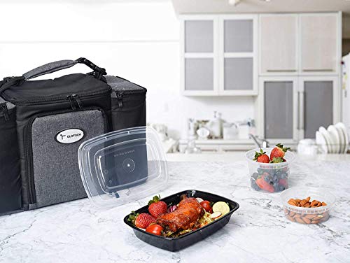 Skorter | 100 Piece: Meal Prep Reusable Containers - BPA-Free - Bento Insulated Lunch Boxes