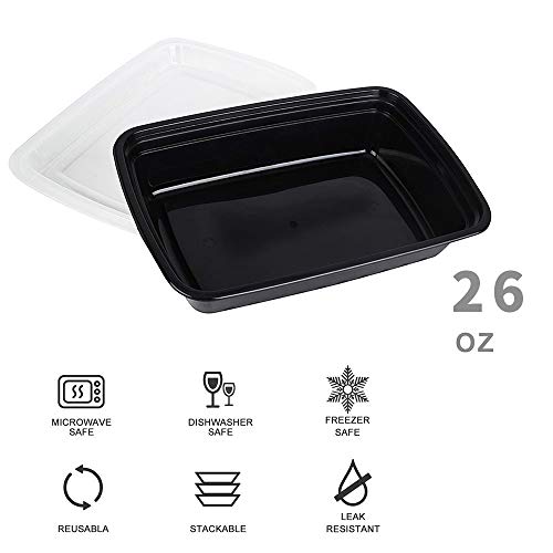 Skorter | 100 Piece: Meal Prep Reusable Containers - BPA-Free - Bento Insulated Lunch Boxes