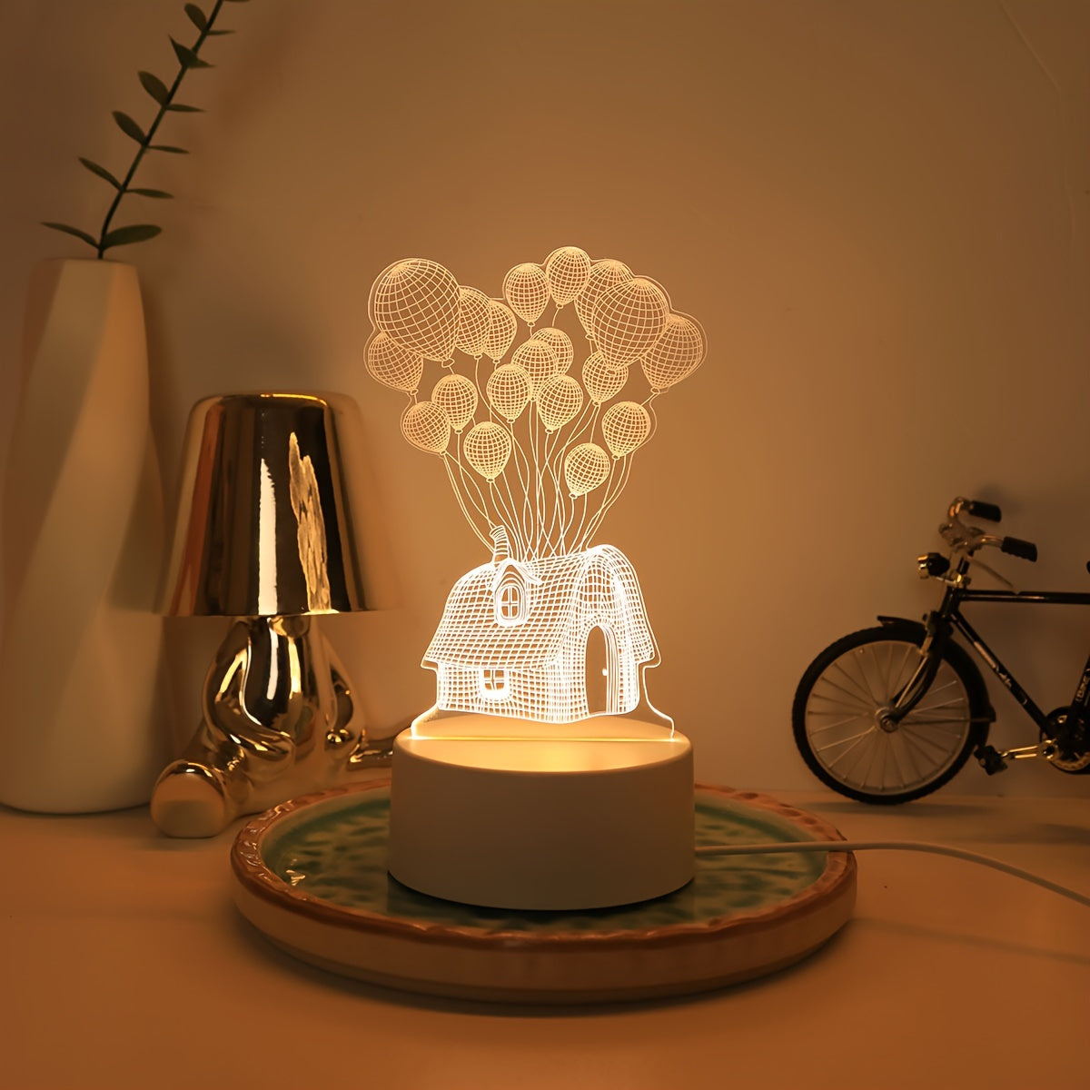 Skorter | LumiBalloon - 3D LED Balloon House Night Light USB powered