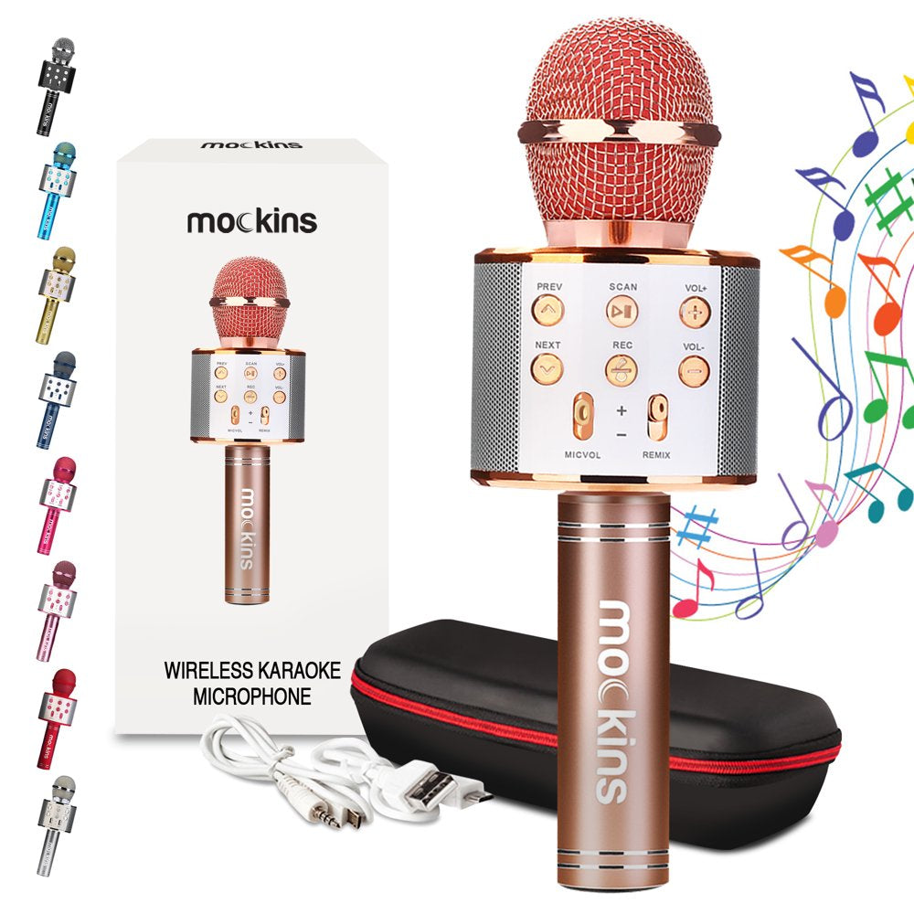 Skorter | Portable Karaoke Microphone - Microphone with Built-in Bluetooth Speaker - Compatible with IOS and Android Devices