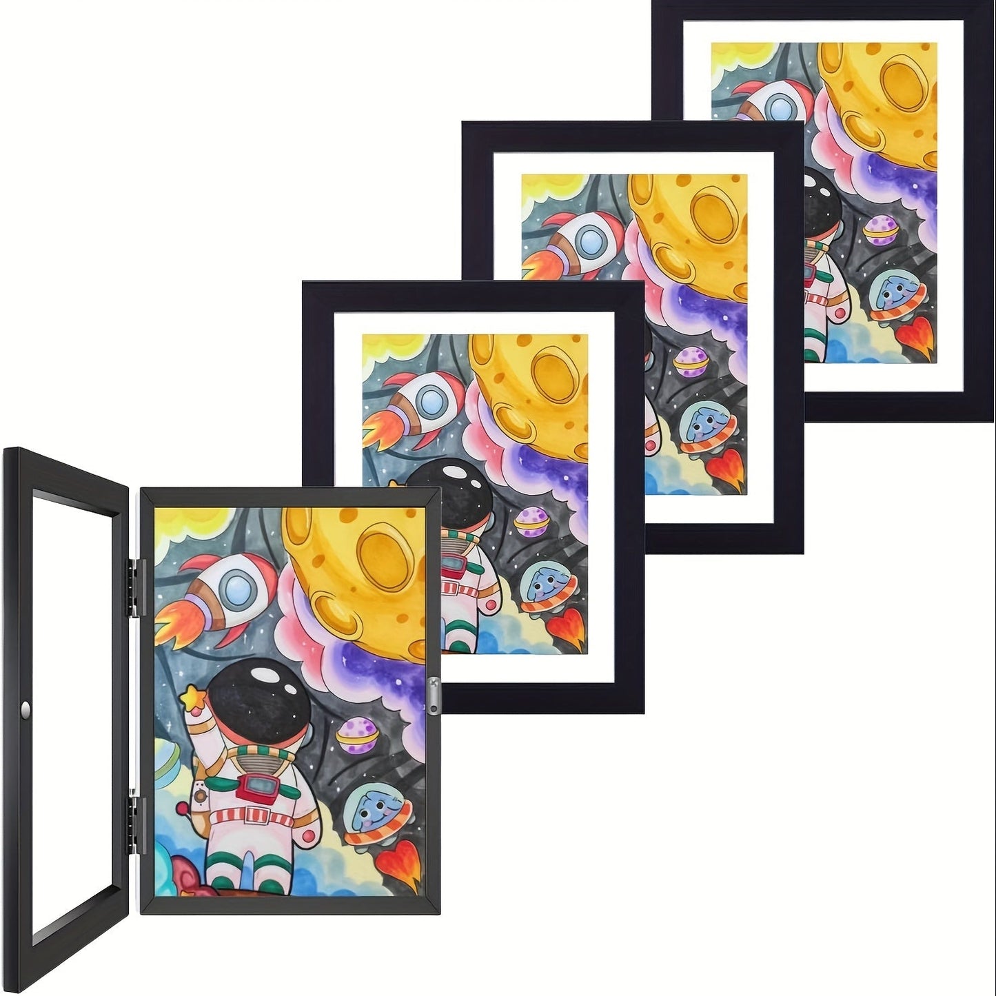 Skorter | 1 pcs Children's Art Photo Frame - A4 Front Opening Frame for School Art, Flip Frame for Paintings and Projects