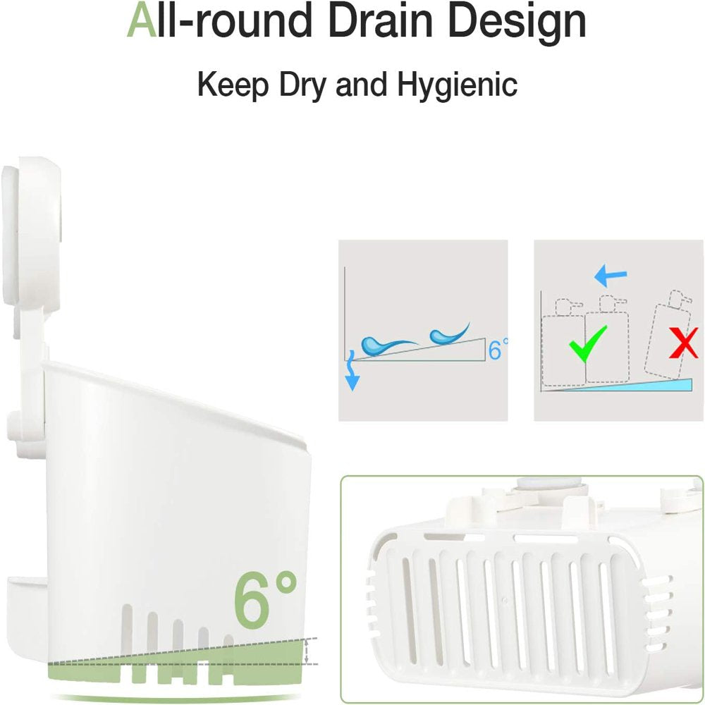 Skørter | Shower caddy, Waterproof shower caddy with suction cup, no drilling, removable shower shelf, heavy-duty, holds up to 22 pounds
