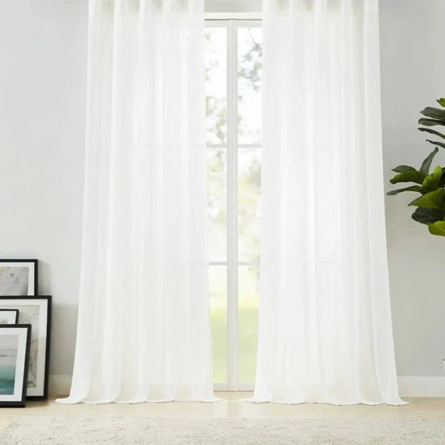 Skorter | Vera - Crinkled Textures Semi-transparent Curtains Soft Drapes