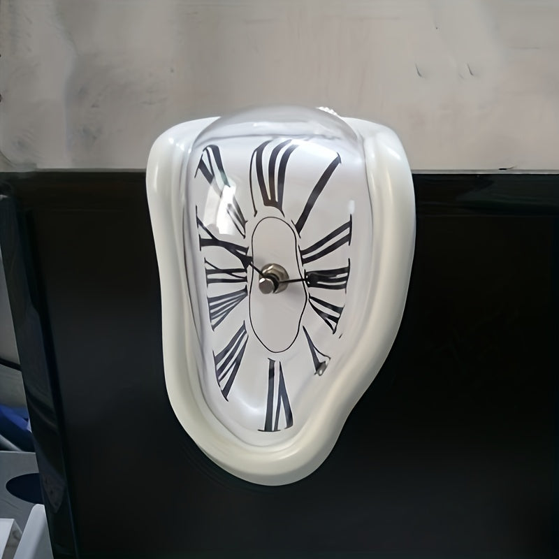 Skorter | Surrealist Bent Roman Wall Clock - Stylish Melting Clock for Home Decoration