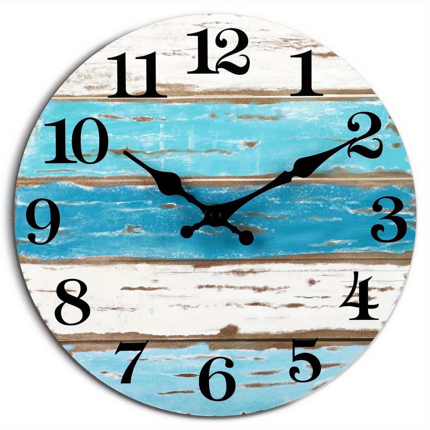 Skorter | Nautical Wall Clock - Silent Round Clock, Blue Theme for Outdoor and Indoor