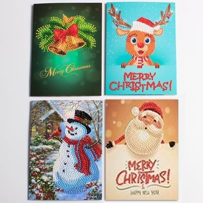 Skorter | 5D Diamond Painting Christmas Cards New Arrival (8 Pack)