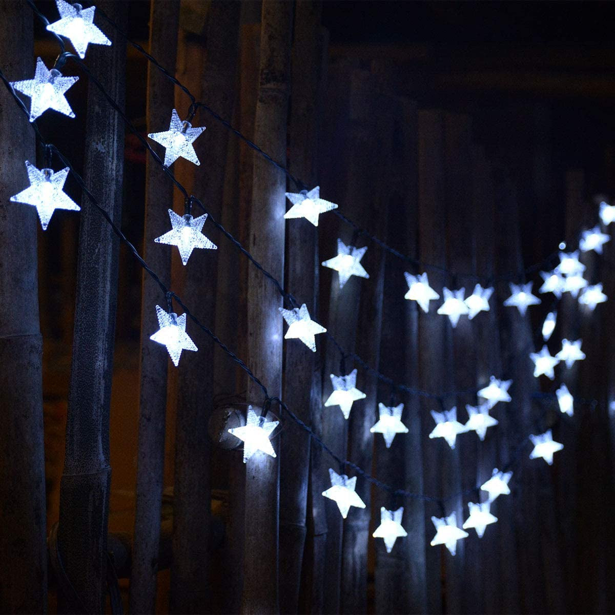 Skorter | Solar-powered adventure lights, Cool white waterproof solar parasol summer lights, 30 feet 50 LED solar light strings for Christmas garden decoration