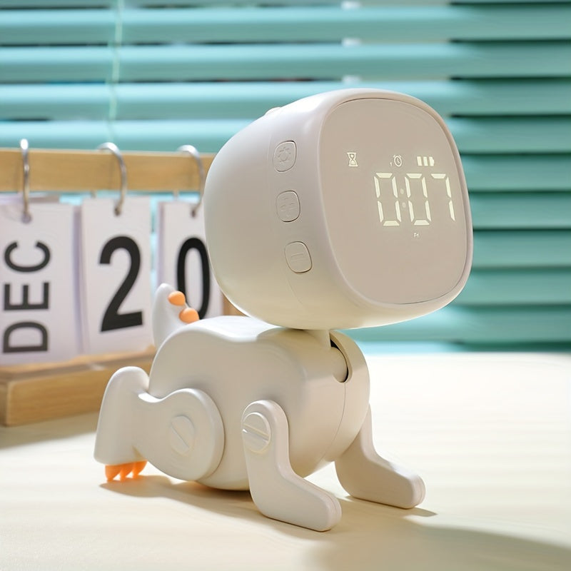 Skorter | TimeDino - Slim Cartoon Alarm Clock with USB Charging Port