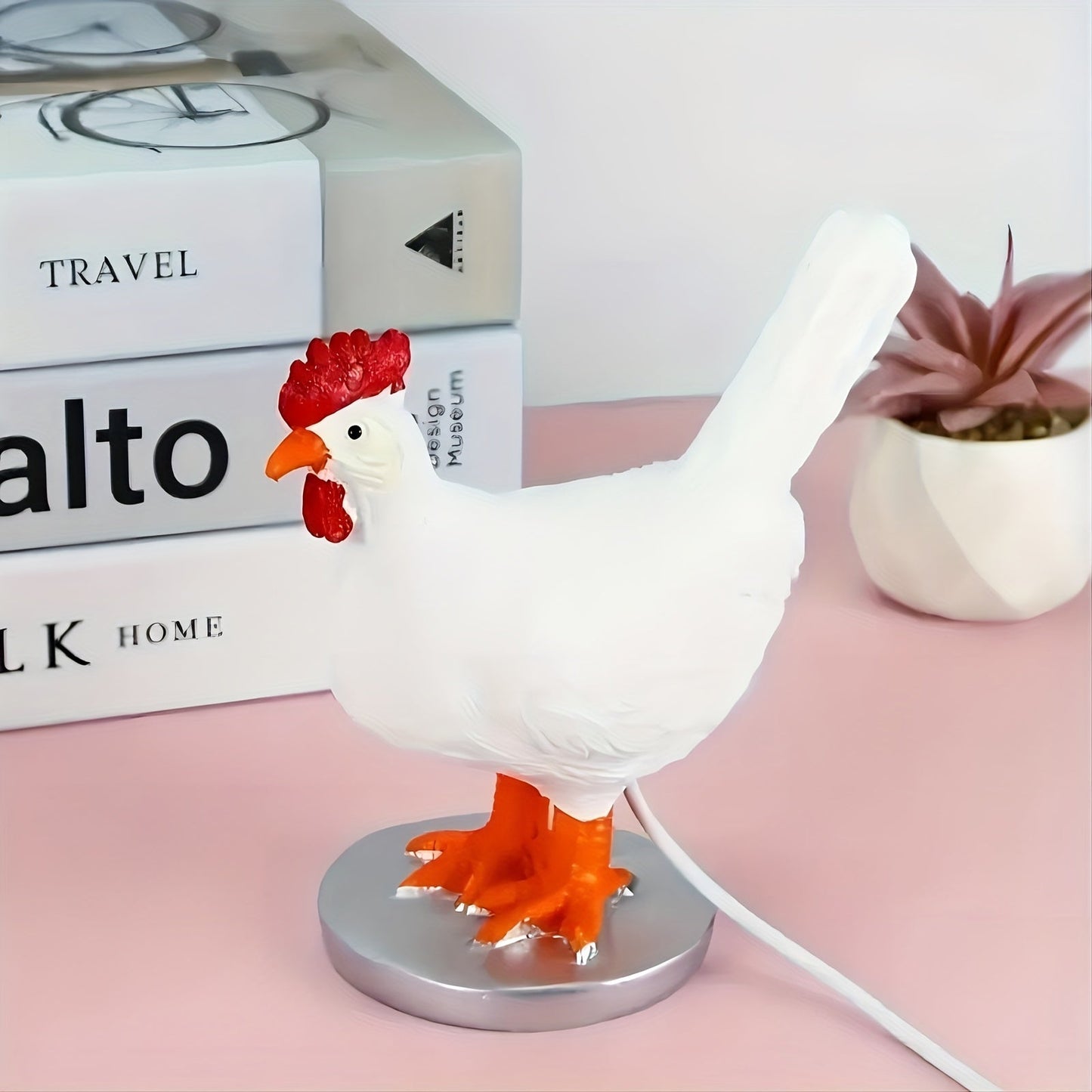 Skorter | EggGlow - Lifelike Chicken Egg Lamp with USB LED Lighting and 3D Design