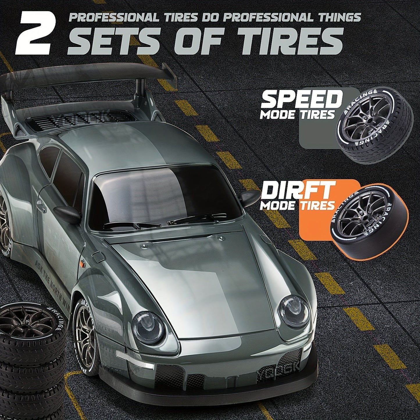 Skorter | 1:24 RC Drift Car | 4WD, LED Wheels & USB Rechargeable for Indoor and Outdoor Racing Fun