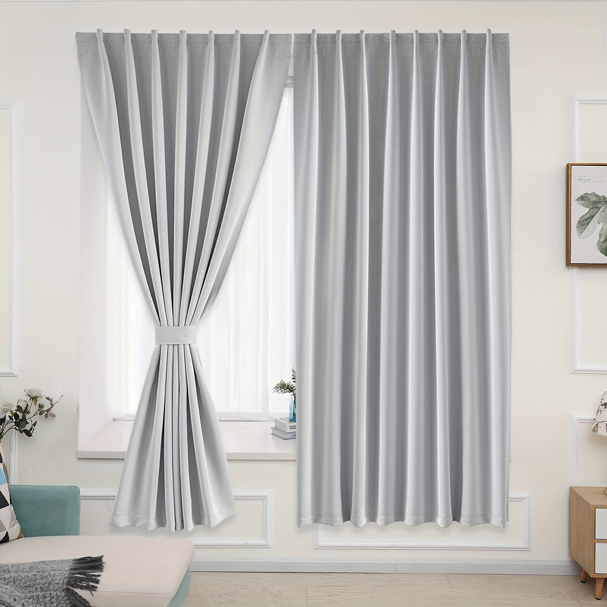 Skorter | Blackout Curtains - 2 Pieces Blackout Curtain Panels for Bedroom and Living Room