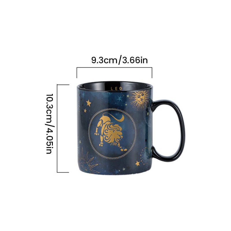 skorter | 12 Zodiac Signs Mug Cobalt Blue Ceramic Coffee Mug