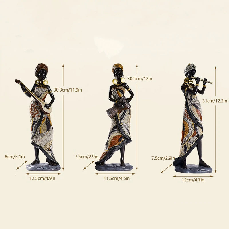 Skorter | African Female Musician Sculpture