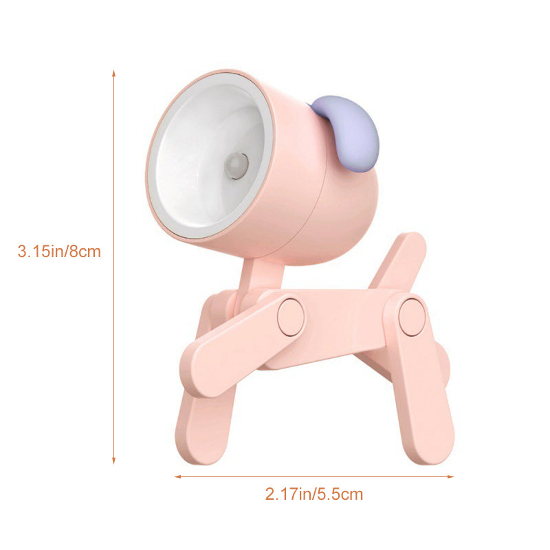 skorter | Mini LED Cute Cartoon Animals Puppies Deer Night Light, Adjustable Small Phone Holder Desk Lamp