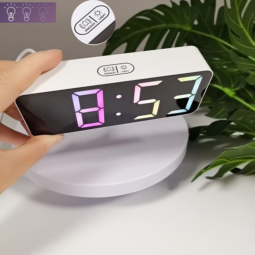 Skorter | TimeGlow - Compact LED Digital Alarm Clock with Adjustable Brightness