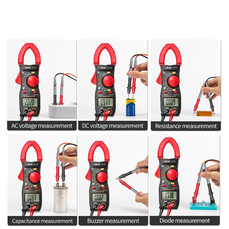 Skørter | Multifunction Clamp Meter AC/DC Voltage Current - Portable Handheld LCD Display