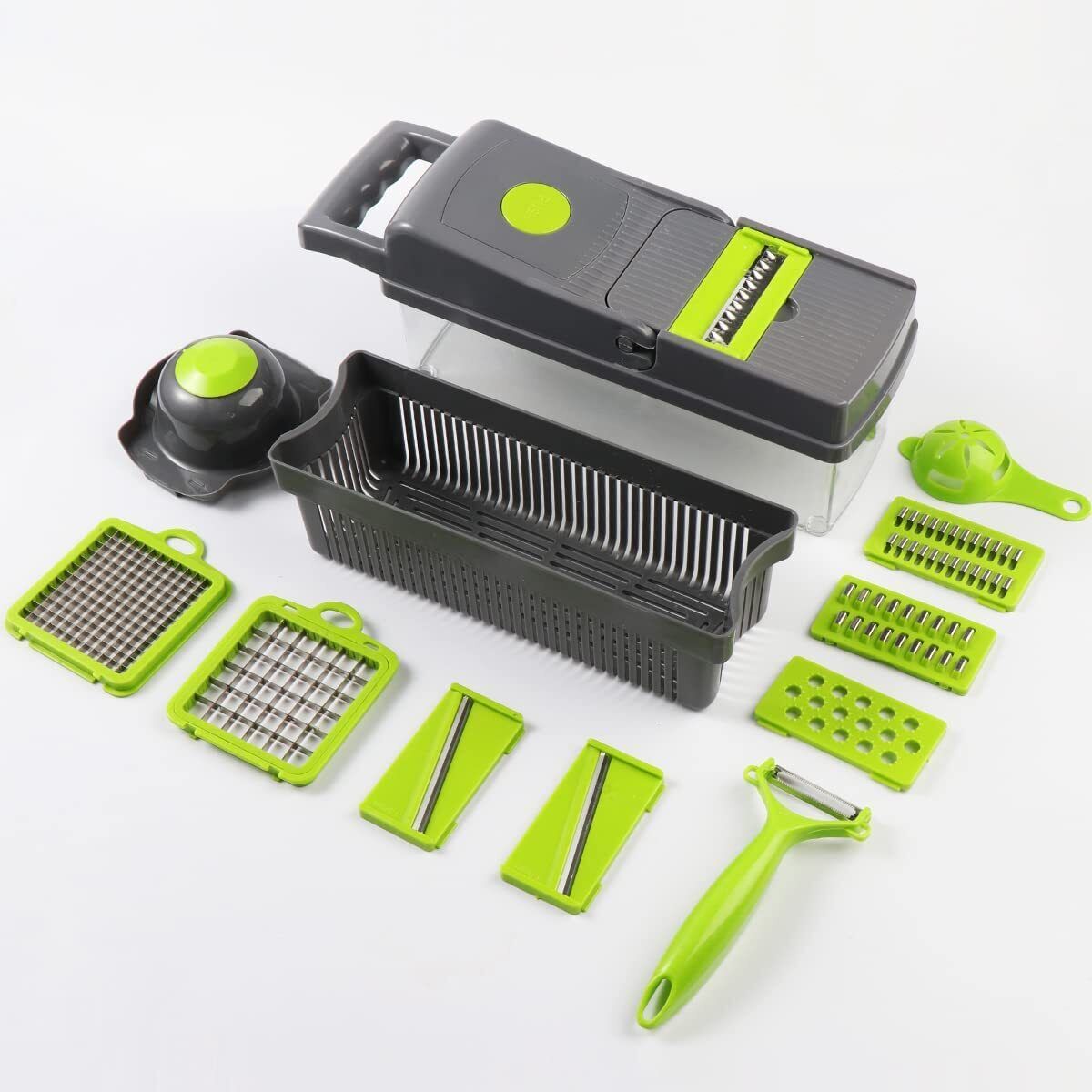 Skorter | 15 I 1 Food Vegetable Slicer Salad Fruit Peeler Cutter Dicer Chopper Kitchen -