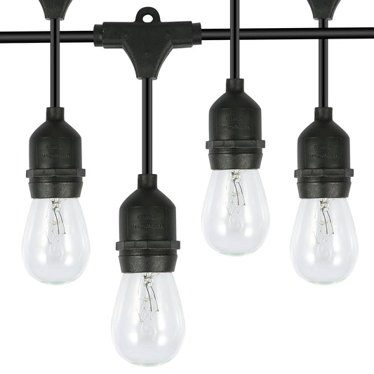 Skorter | 48ft Outdoor Light String Waterproof Patio Light String Bulbs