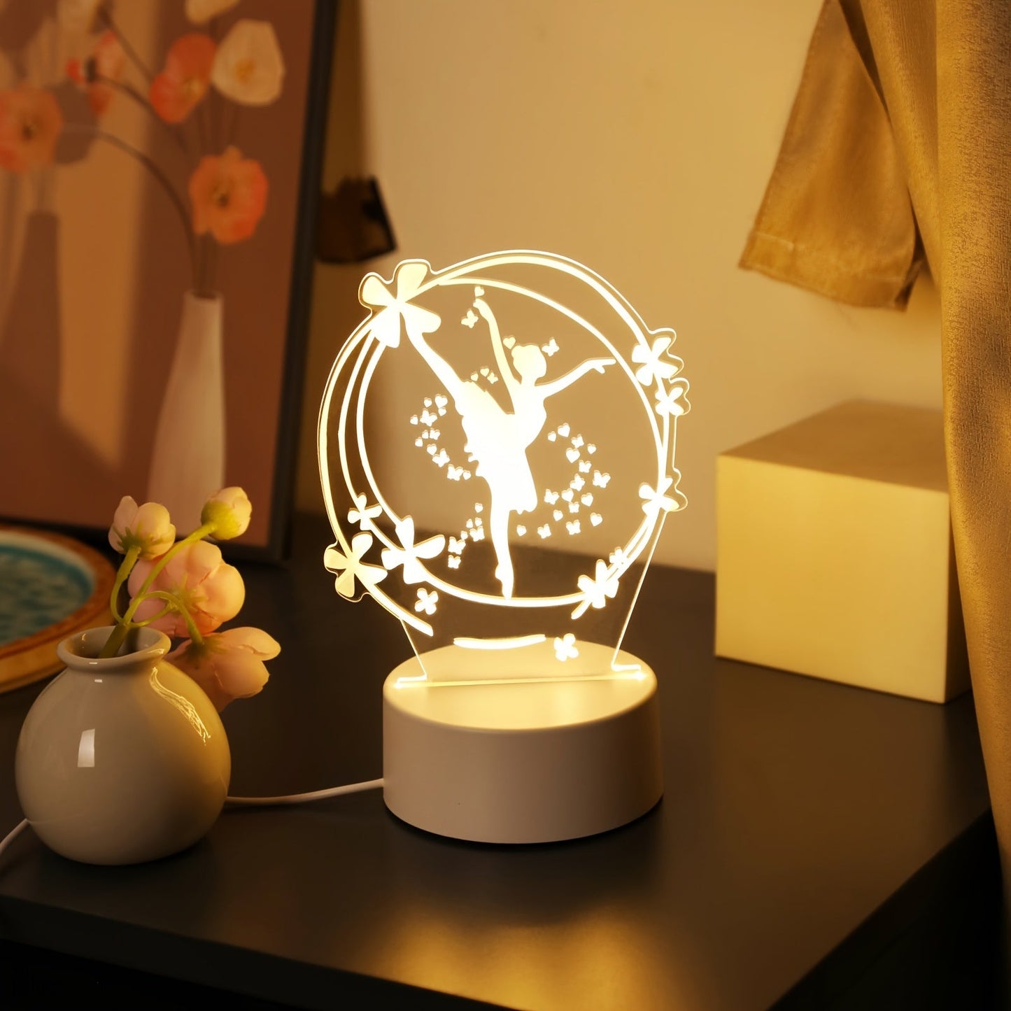 Skorter | Room lamp - 3D Ballet dancer LED Night light USB Powered