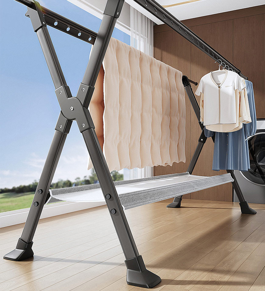 90 Inches Heavy Metal Folding Portable Clothes Drying Rack F212