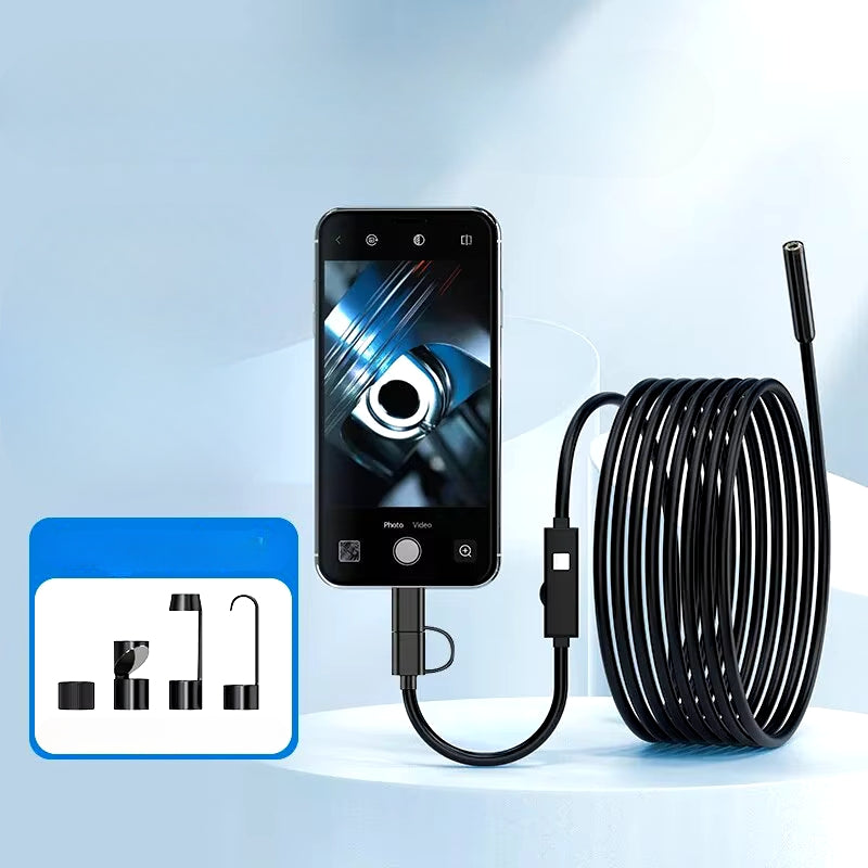 Skorter | Endoscope Inspection Camera For Phone - Waterproof and Flexible HD Cam with Led Lights