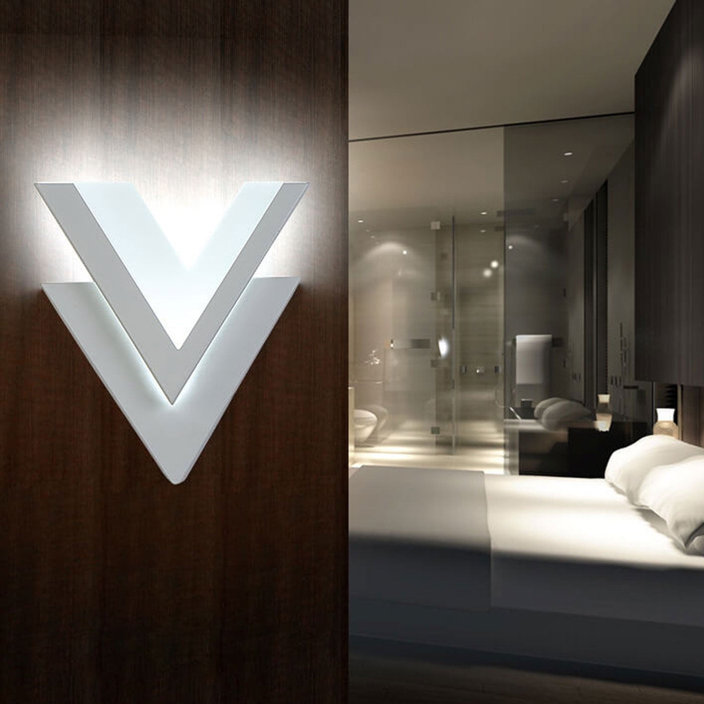 Skorter | Minimalist V-shaped LED wall lamp