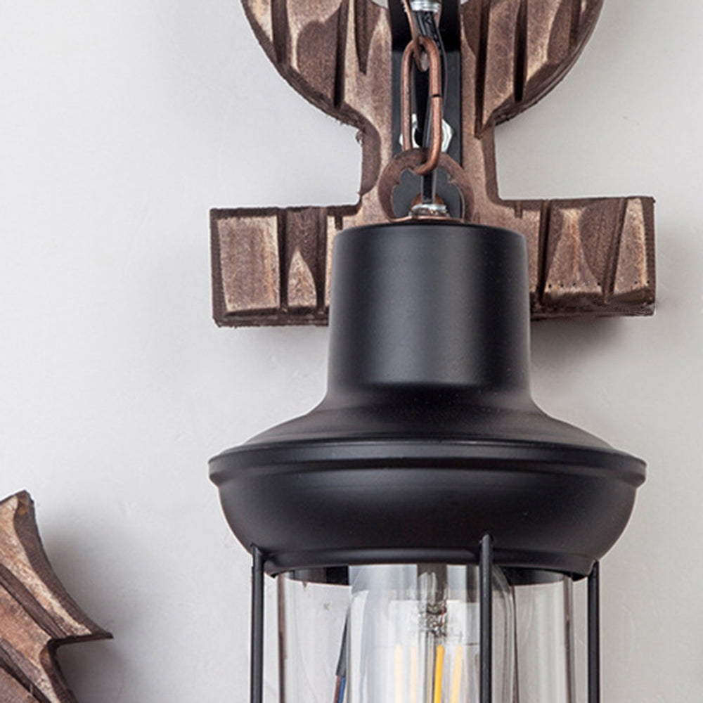 Skorter | Austin Vintage LED Wall Lamp - Anchor, Dining/Living Room, Metal/Wood