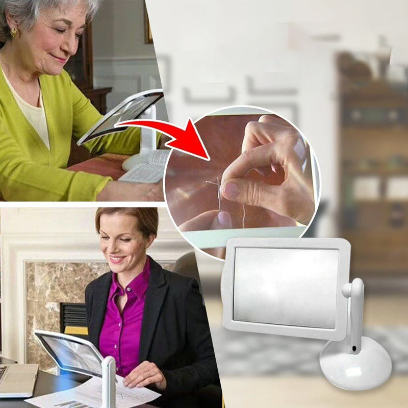 Skorter | Hands-Free LED Desk Magnifier – 3X Magnification for Precision Work