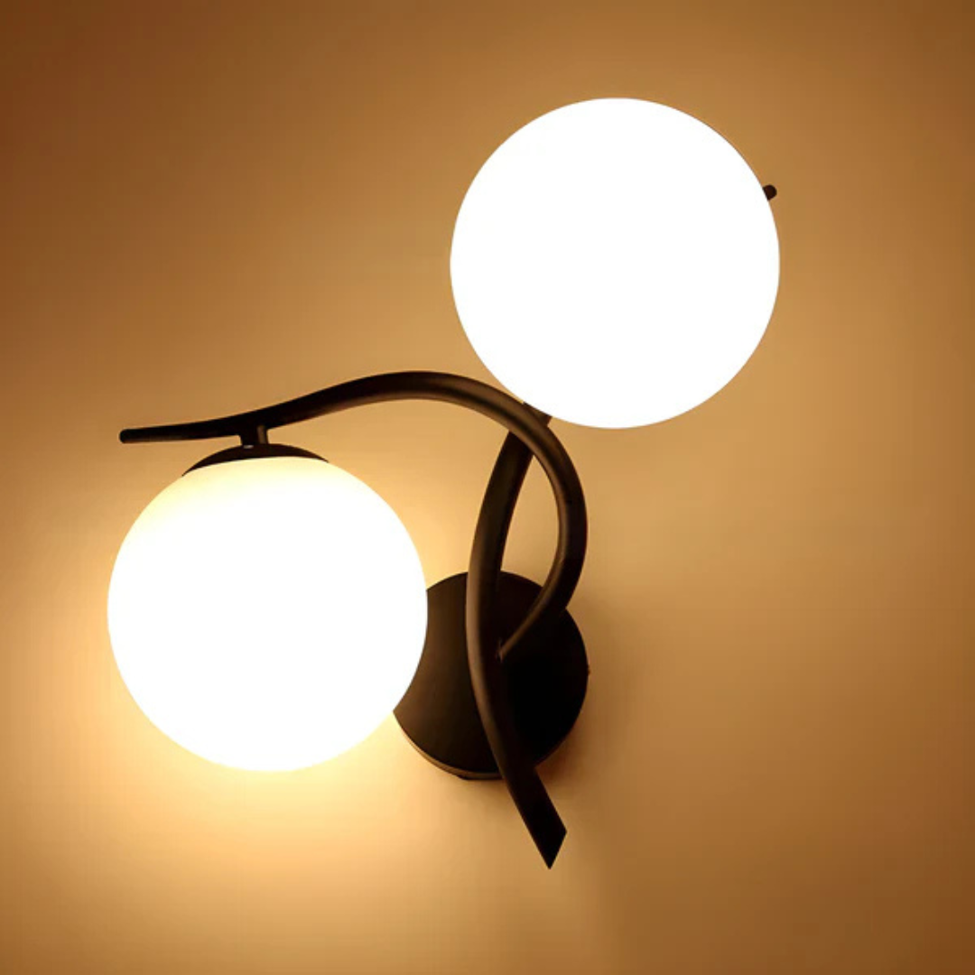 Skorter | Glass and Copper LED Wall Light with Warm White Glow