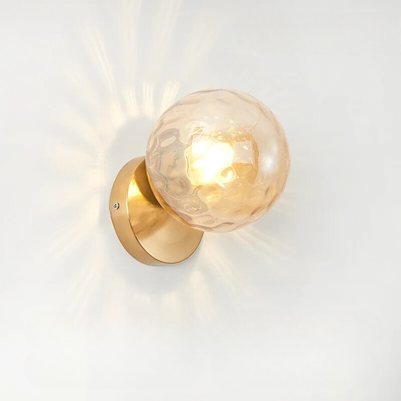 Skorter | GoldLicht - Modern Golden Wall Lamp With Glass Sphere